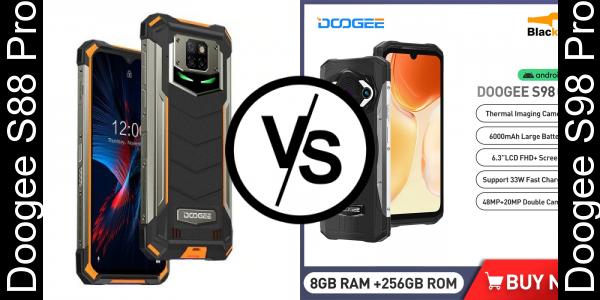 Compare Doogee S88 Pro vs Doogee S98 Pro - Phone rating