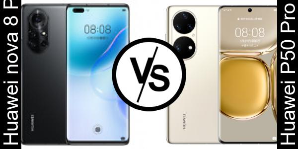 Compare Huawei nova 8 Pro vs Huawei P50 Pro - Phone rating