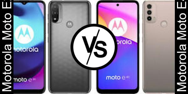 Compare Motorola Moto E20 vs Motorola Moto E40 - Phone rating