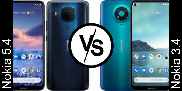Compare Nokia 5.4 vs Nokia 3.4 - Phone rating