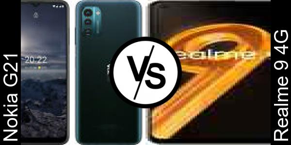 Compare Nokia G21 vs Realme 9 4G