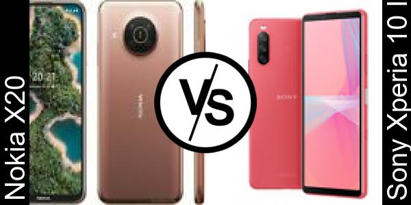 Compare Nokia X20 vs Sony Xperia 10 III - Phone rating