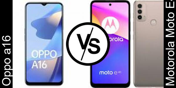 Compare Oppo a16 vs Motorola Moto E40