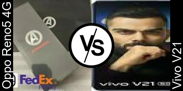 Compare Oppo Reno5 4G vs Vivo V21