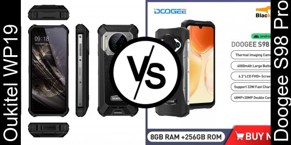 Compare Oukitel WP19 vs Doogee S98 Pro - Phone rating