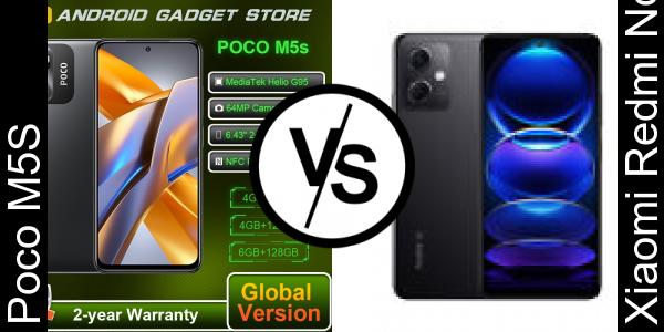 Compare Poco M5S vs Xiaomi Redmi Note 12 - Phone rating