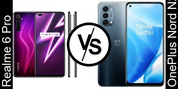 Compare Realme 6 Pro vs OnePlus Nord N200 5G - Phone rating