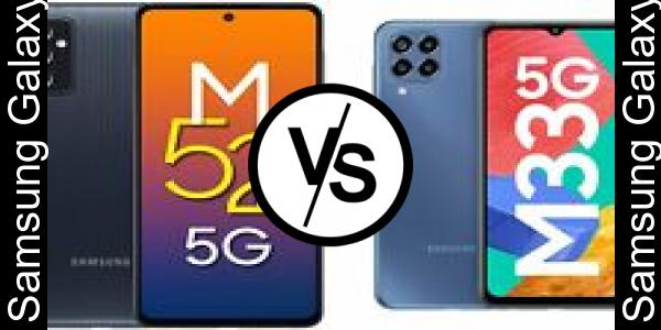 Compare Samsung Galaxy M52 5G vs Samsung Galaxy M33 - Phone rating
