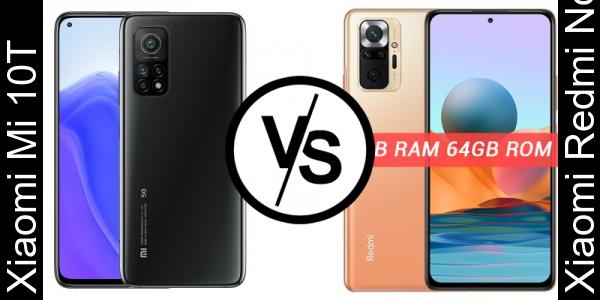 Compare Xiaomi Mi 10T vs Xiaomi Redmi Note 10 Pro - Phone rating