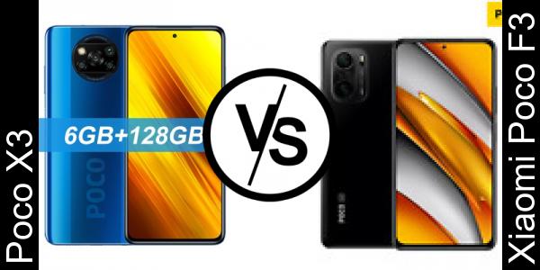 Compare Poco X3 vs Xiaomi Poco F3