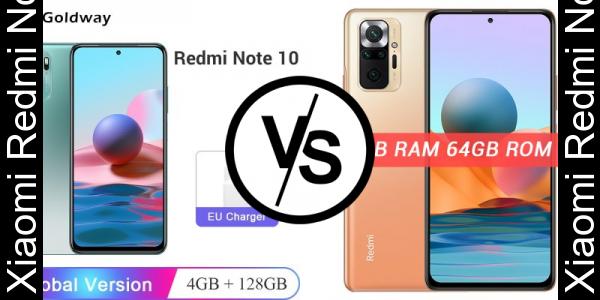 Compare Xiaomi Redmi Note 10 vs Xiaomi Redmi Note 10 Pro